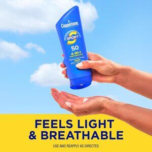 Coppertone SPORT SPF 50 Sunscreen Lotion,  7 Fl Oz | Body Sunscreen  01/25